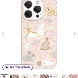 Velvet Caviar Bunny Phone 15 Pro Max Case - Pink and Cream